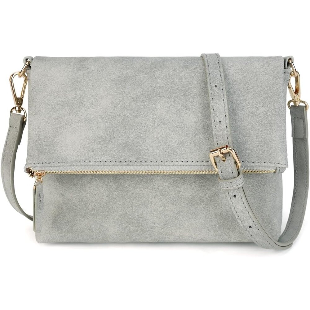 〽️Women Light Grey Multi-Functional Wristlet Crossbody Purse Shoulder Bag